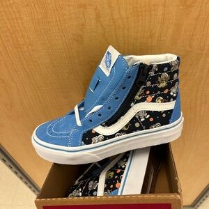 Vans Kids High-Top Sneakers - Blue and Black “Glow in the Dark”